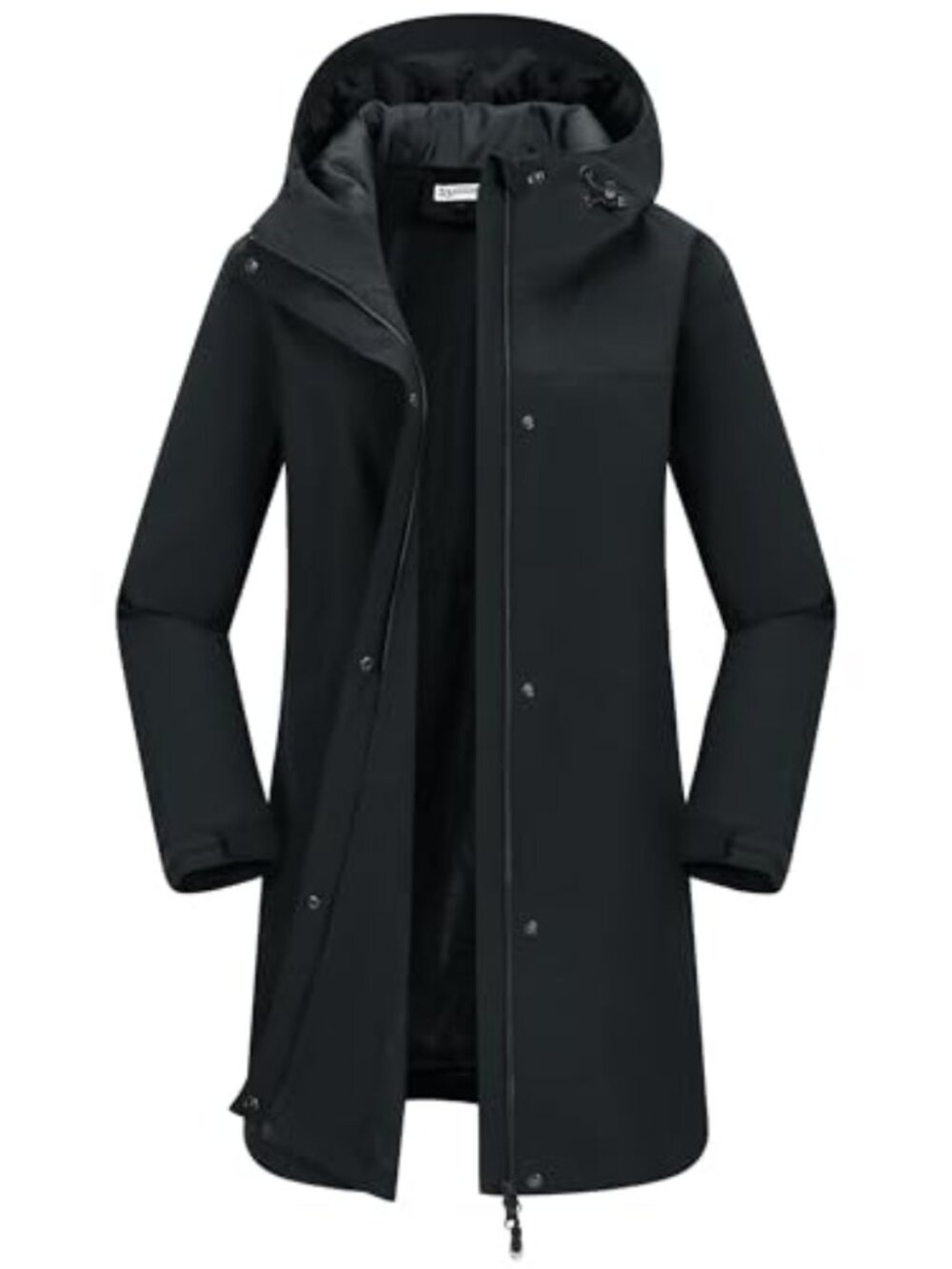 Women's Waterproof Rain Jacket Long Hooded Outdoor Travel Coat